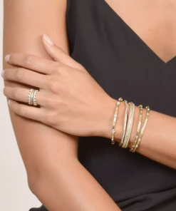 Gifts By Occasion Jude Frances Provence Beaded Quad Diamond Brushed Bangle