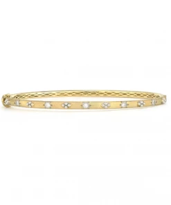 Gifts By Occasion Jude Frances Provence Beaded Quad Diamond Brushed Bangle
