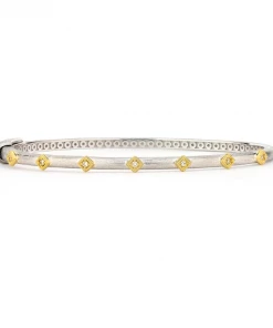 Jude Frances Jude France Mixed Metal Diamond Kite Bangle