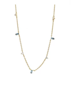 Jude Frances Blue Topaz Lisse Floating Cluster Necklace Gifts By Occasion