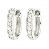 Gifts By Occasion Jude Frances Diamond Huggie Hoop Earrings (White Gold)