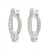 Jude Frances Delicate Small Clover Hoop Earrings