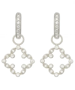 Jude Frances Pave Open Clover Marquis Earring Charms Gifts By Occasion