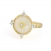 Jude Frances Provence Ring With Four Point Diamond Moonstone Accent