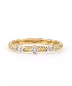 Jude Frances Lisse Triple Diamond Pave Band With Simple Diamond Accents Gifts By Occasion