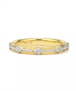 Jude Frances Provence Delicate Quad Beaded Band Ring