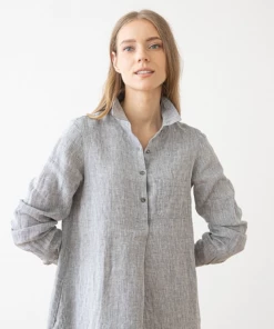 Linen Me Gifts By Recipient Dress Linen Graphite Melange Camilla