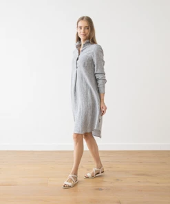 Linen Me Gifts By Recipient Dress Linen Graphite Melange Camilla
