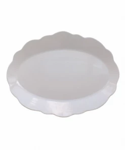Relish Tray Serving Oval Scallop Cream Host/Hostess
