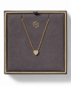 Gifts By Recipient Julie Vos Heart Pavé Demi Delicate Necklace