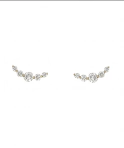 Vintage La Rose Gifts By Occasion 14k Gold Five Diamond Studs