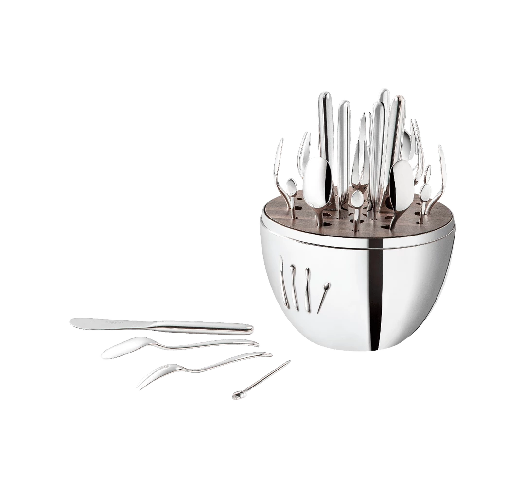 CHRISTOFLE MOOD 24-PIECE SILVER_PLATED FLATWARE SET WITH CHEST 3 CHRISTOFLE MOOD 24-PIECE SILVER_PLATED FLATWARE SET WITH CHEST