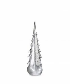 Simon Pearce Silver Leaf Evergreen Tree Decorative