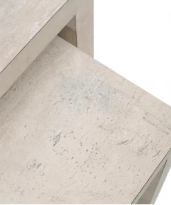 John Richard Side Tables NESTING TABLES GESSO FINISH