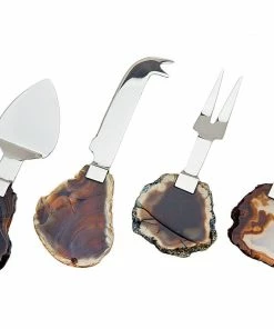 Godinger CHEESE SET AGATE HANDLES