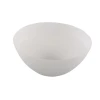 BIDKhome SERVE BOWL SWIRL LARGE GLASS MATTE FINISH - ALABASTER WHITE