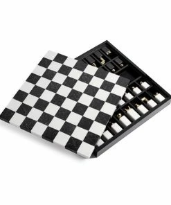 Gifts By Occasion Black And White Marble Chess Set By L'Objet