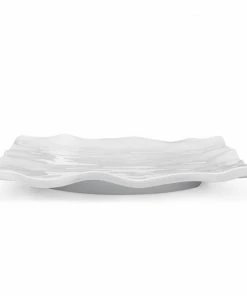 Q Home Gifts By Occasion Large White Square Ruffled Edge Melamine Platter