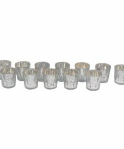 BIDKhome VOTIVE GLASS BASIC - SILVER FINISH