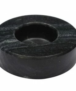 BIDKhome VOTIVE HOLDER MARBLE FLAT - BLACK