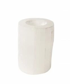 BIDKhome Gifts By Occasion VOTIVE HOLDER SELENITE - WHITE (Available In Two Sizes)
