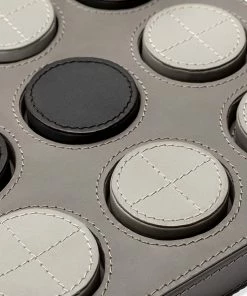 Interlude TIC TAC TOE SET GREY LEATHER 5 Interlude TIC TAC TOE SET GREY LEATHER