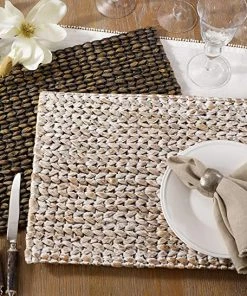 Saro Trading Gifts By Occasion Placemat Woven Hyacinth White