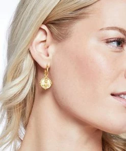 Julie Vos Bee Hoop & Charm Earring