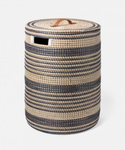 Pigeon & Poodle Father's Day Baskets Dark Blue And Seagrass (Available In 2 Sizes)