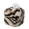 Evelyn Prelonge White Tiger FAUX FUR Square Tissue Cover Gifts By Occasion