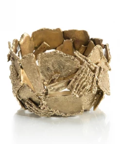 John Richard Gifts By Occasion BOWL TEXTURE AND SHAPE BRASS
