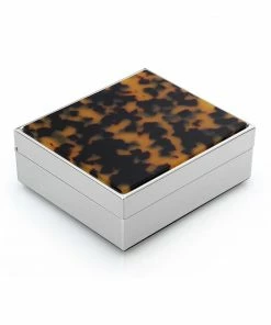 Addison Ross Gifts By Occasion Hinged Box Tortoise & Silver (Square)