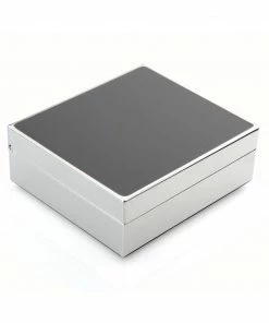 Addison Ross Gifts By Occasion Hinged Box Taupe & Silver (Square)