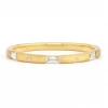 Jude Frances Petite Stacker Ring With Three Baguette White Diamonds