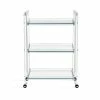 Interlude Side Tables BAR CART GLASS AND ACRYLIC