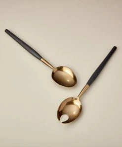 Be Home Gifts By Occasion Salad Servers Black Mango & Antique Brass