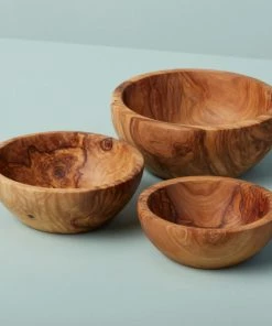 Be Home Gifts By Occasion NESTING BOWLS OLIVE WOOD - SET OF 3