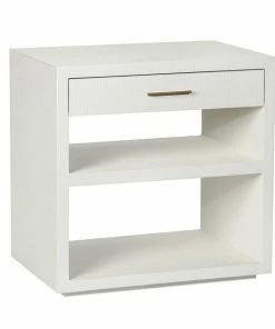 Interlude BEDSIDE CHEST WHITE Side Tables