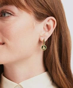 Julie Vos Bee Cameo Hoop & Charm Earring
