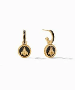 Julie Vos Bee Cameo Hoop & Charm Earring
