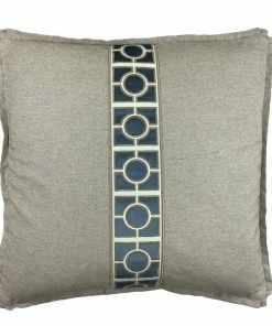 Signature Pillows Anthem Tape Pillow With Blue Circle Ribbon