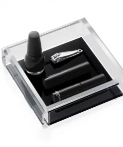JR William Napkin Tray Cocktail Acrylic With Black Bottom Gifts By Occasion
