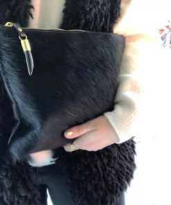 Kempton & Co Black Pony Medium Clutch Gifts By Occasion