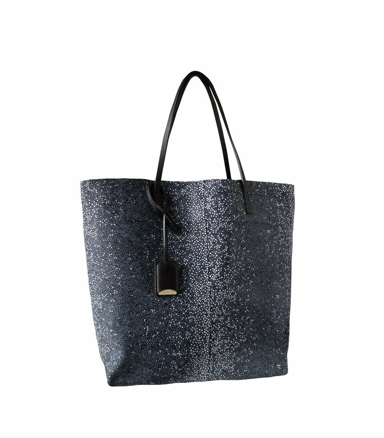 Linde Gallery Shagreen Suede Medium Tote Bag (Black) 1 Linde Gallery Shagreen Suede Medium Tote Bag (Black)