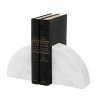 Marble Crafters BOOKENDS MARBLE HEMISPHERE (PEARL WHITE)