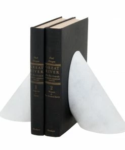 Marble Crafters BOOKENDS MARBLE (PEARL WHITE)