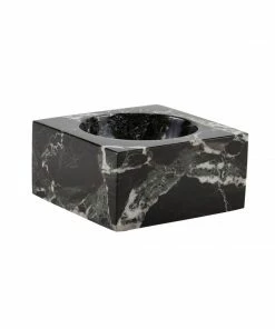Marble Crafters BOWL MARBLE HIGH SQUARE (BLACK AND WHITE) Gifts By Occasion