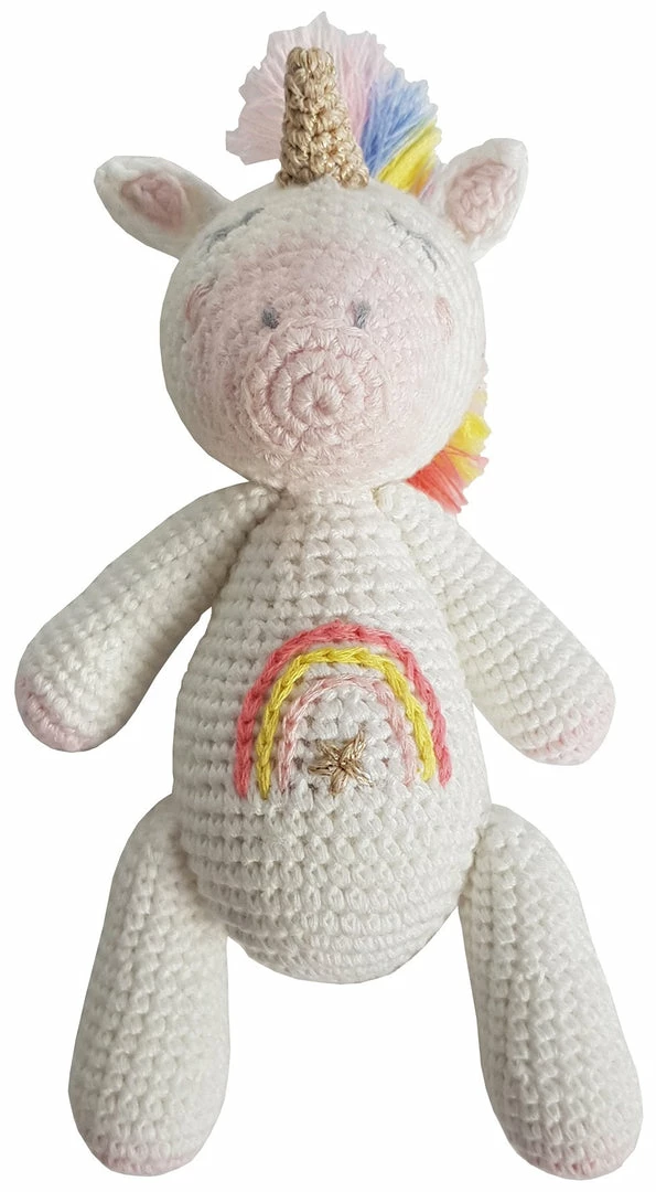 EFL Kids Baby Crochet Unicorn Rattle 1 EFL Kids Baby Crochet Unicorn Rattle