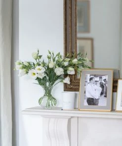 Addison Ross Gifts By Occasion Frame Enamel Gold Curved And Chiffon Grey