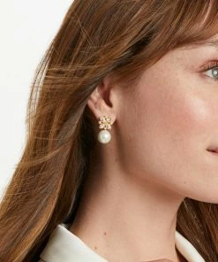 Julie Vos Charlotte Pearl Drop Earring